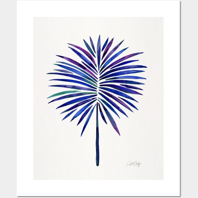 fan palm indigo Wall Art by CatCoq